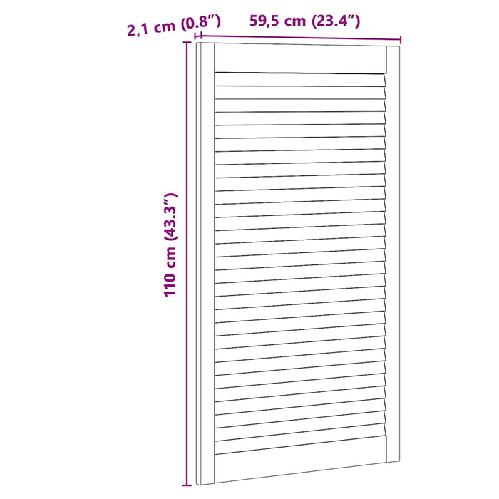 Ușă de Dulap natural 110 x 2,1 x 59,5 cm Lemn masiv de pin WALTI