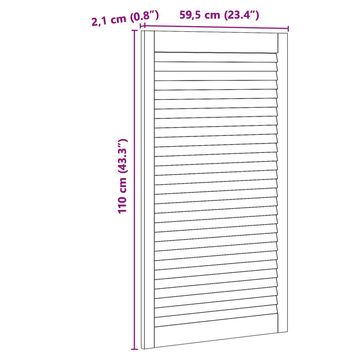 Ușă de Dulap cu ușă 2 pcs natural 110 x 2,1 x 59,5 cm WALTI