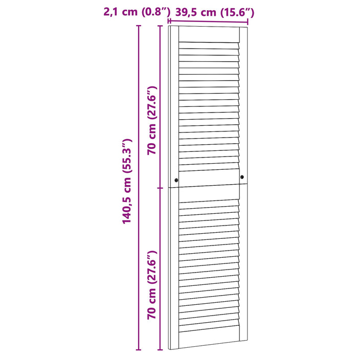 Ușă de Dulap cu ușă 2 pcs natural 140,5 x 2,1 x 39,5 cm - WALTI WALTI