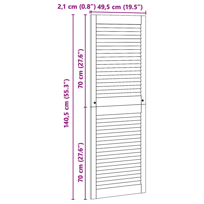 Ușă de Dulap cu ușă 2 pcs natural 49,5 x 2,1 x 140,5 cm - WALTI WALTI