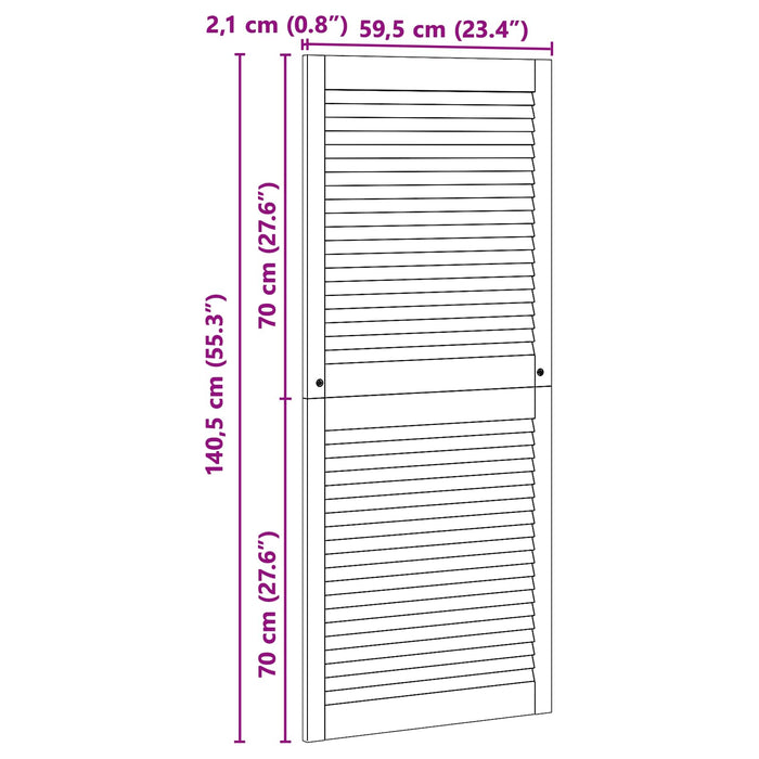 Ușă de Dulap cu ușă 2 pcs natural 140,5 x 2,1 x 59,5 cm - WALTI WALTI