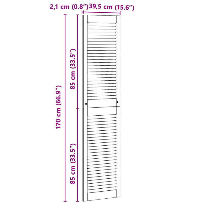 Ușă de Dulap cu ușă 2 pcs natural 170 x 2,1 x 39,5 cm - WALTI WALTI