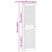 Ușă de Dulap natural 170 x 2,1 x 49,5 cm Lemn de pin masiv - WALTI WALTI