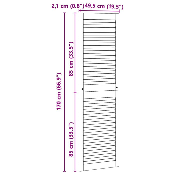 Ușă de Dulap cu ușă 2 pcs natural 170 x 2,1 x 49,5 cm - WALTI WALTI