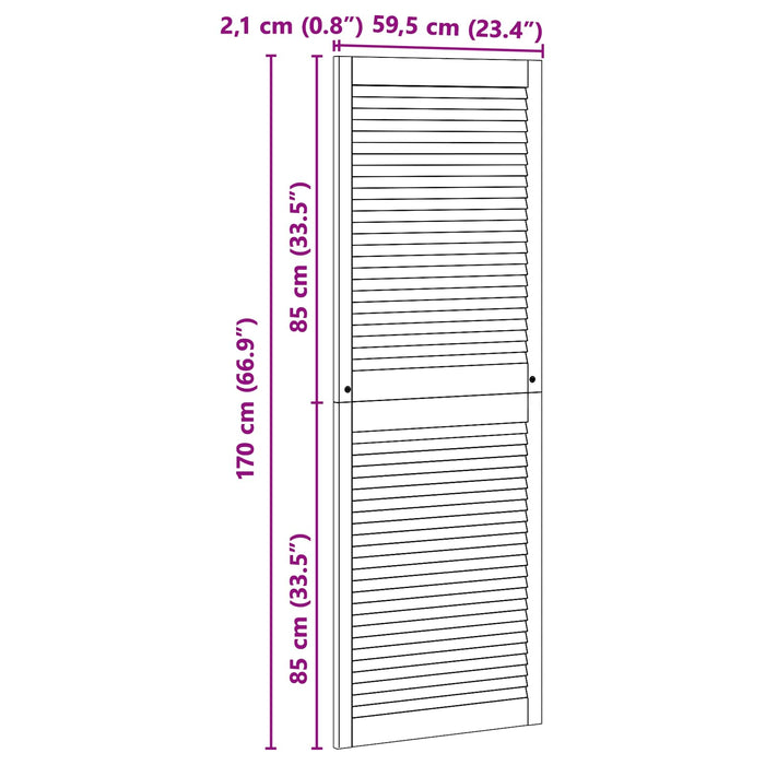 Ușă de Dulap cu ușă 2 pcs natural 170 x 2,1 x 59,5 cm - WALTI WALTI