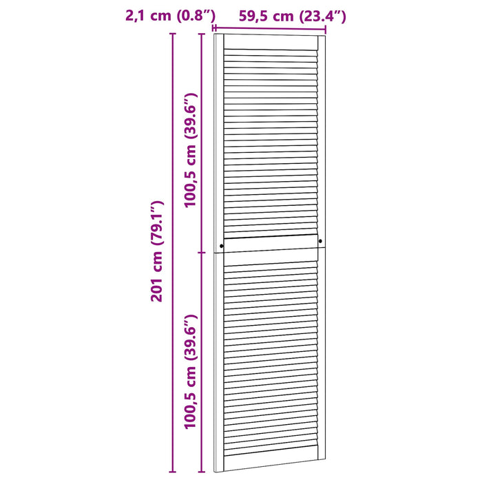 Ușă de Dulap cu ușă 2 pcs natural 201 x 2,1 x 59,5 cm - WALTI WALTI
