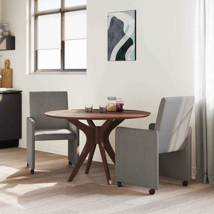 Scaune de dining cu roți 2 pcs Gri deschis 57 x 66 x 94 cm - WALTI WALTI