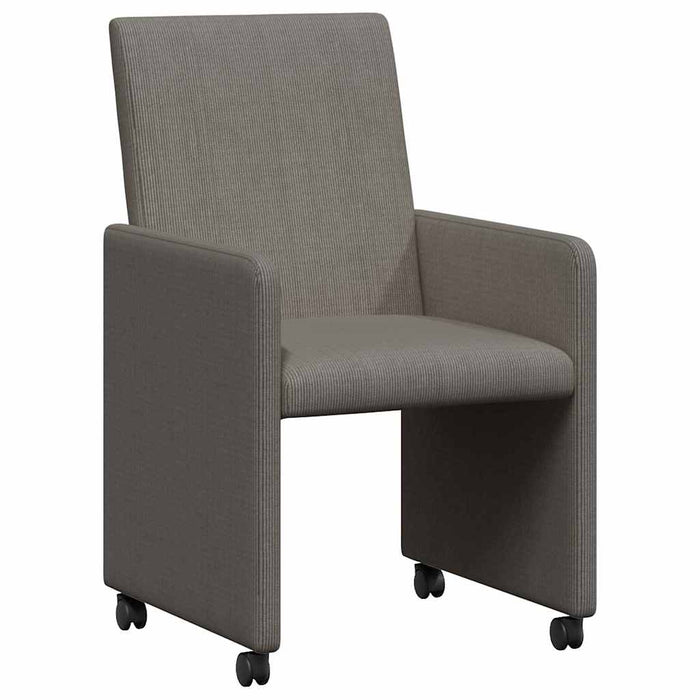 Scaune de dining cu roți 2 pcs Gri deschis 57 x 66 x 94 cm - WALTI WALTI