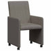 Scaune de dining cu roți 2 pcs Gri deschis 57 x 66 x 94 cm - WALTI WALTI