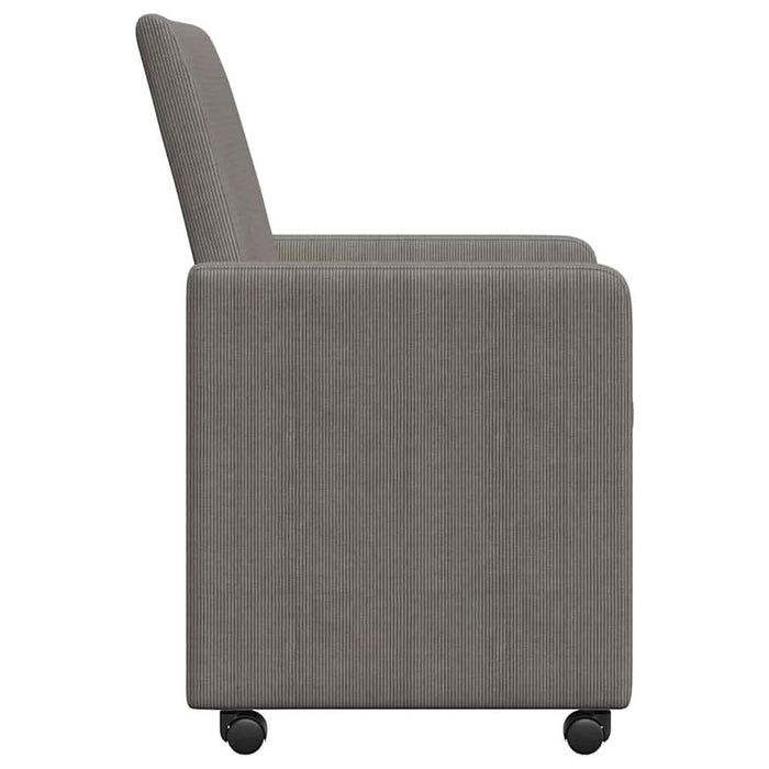 Scaune de dining cu roți 2 pcs Gri deschis 57 x 66 x 94 cm - WALTI WALTI