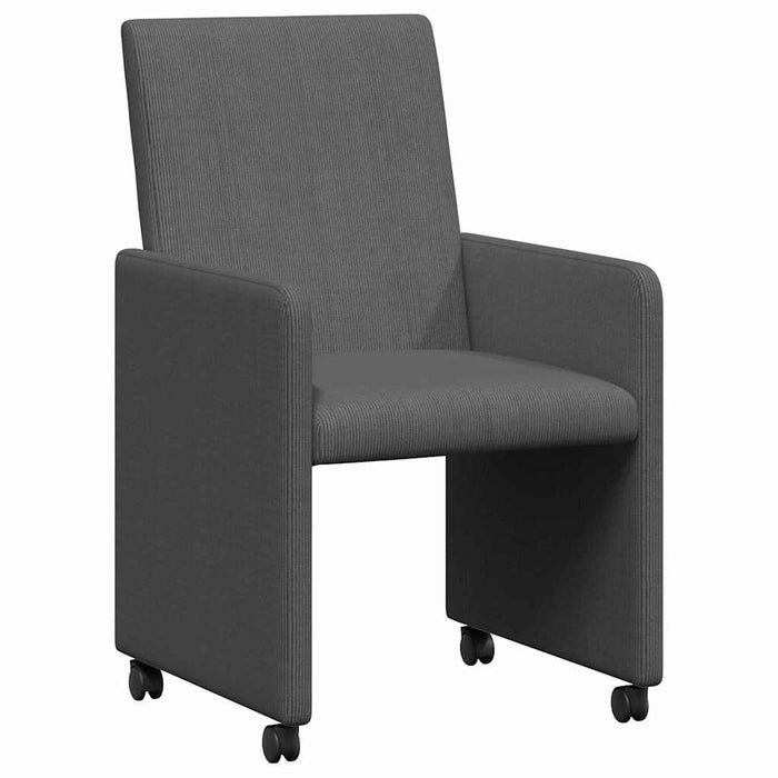 Scaune de dining cu roți 2 pcs Gri închis 57 x 66 x 94 cm - WALTI WALTI