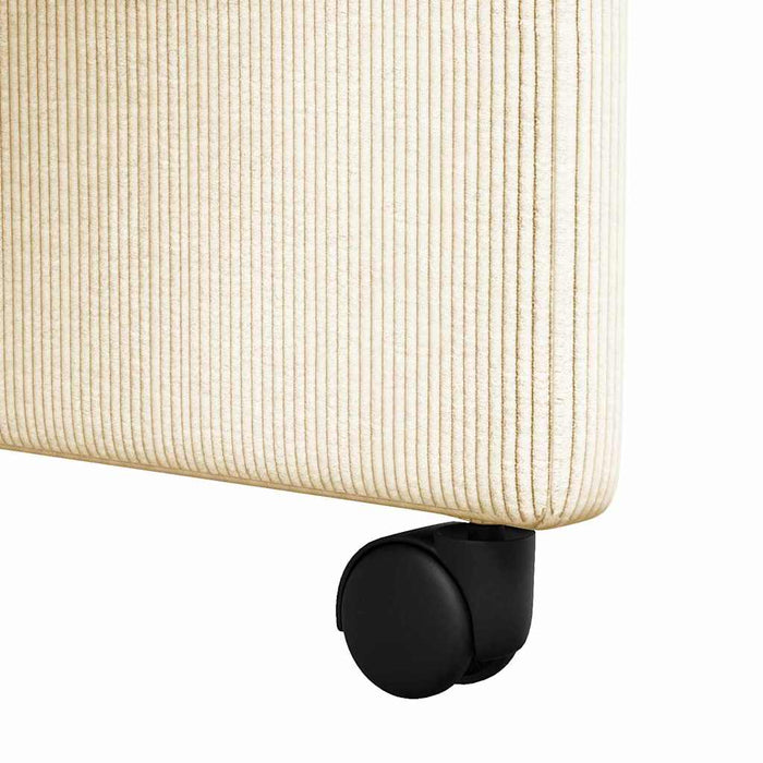 Scaune de dining cu roți cu roți 2 pcs Crem 57 x 66 x 94 cm - WALTI WALTI