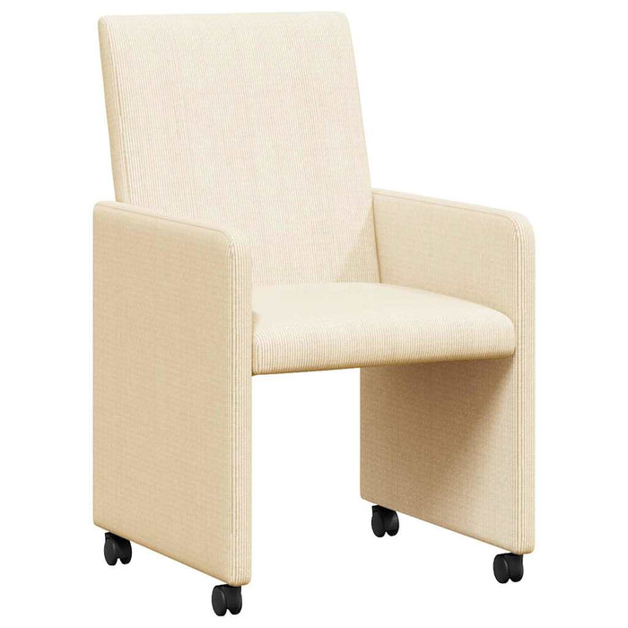 Scaune de dining cu roți cu roți 2 pcs Crem 57 x 66 x 94 cm - WALTI WALTI