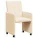 Scaune de dining cu roți cu roți 2 pcs Crem 57 x 66 x 94 cm - WALTI WALTI