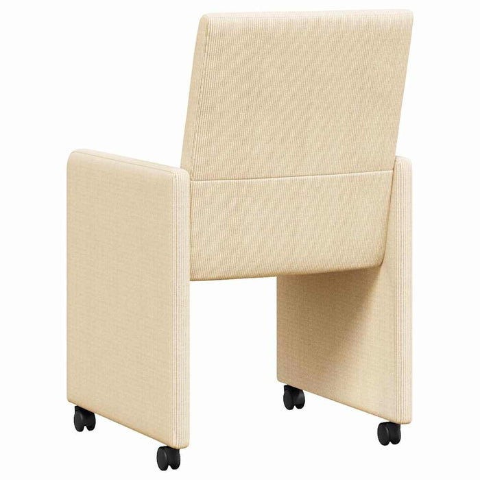 Scaune de dining cu roți cu roți 2 pcs Crem 57 x 66 x 94 cm - WALTI WALTI