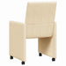 Scaune de dining cu roți cu roți 2 pcs Crem 57 x 66 x 94 cm - WALTI WALTI
