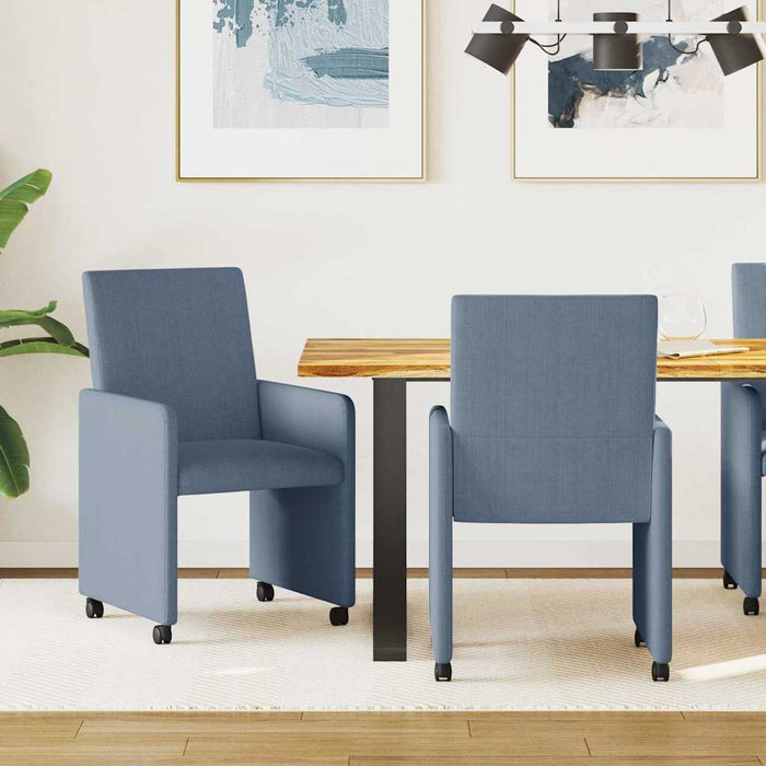 Scaune de dining cu roți cu roți 2 pcs albastru 57 x 66 x 94 cm - WALTI WALTI