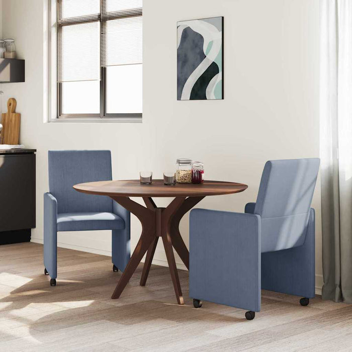 Scaune de dining cu roți cu roți 2 pcs albastru 57 x 66 x 94 cm - WALTI WALTI