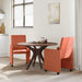 Scaune de dining cu roți 2 pcs Roșu portocalie 57 x 66 x 94 cm - WALTI WALTI
