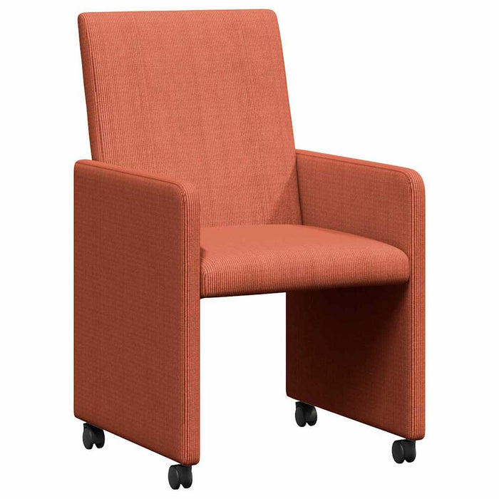 Scaune de dining cu roți 2 pcs Roșu portocalie 57 x 66 x 94 cm - WALTI WALTI