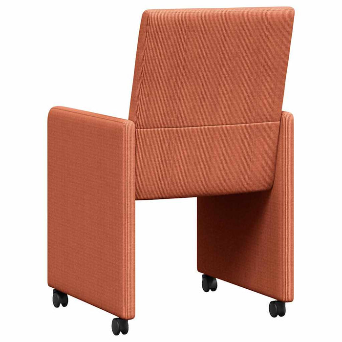 Scaune de dining cu roți 2 pcs Roșu portocalie 57 x 66 x 94 cm - WALTI WALTI