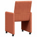 Scaune de dining cu roți 2 pcs Roșu portocalie 57 x 66 x 94 cm - WALTI WALTI