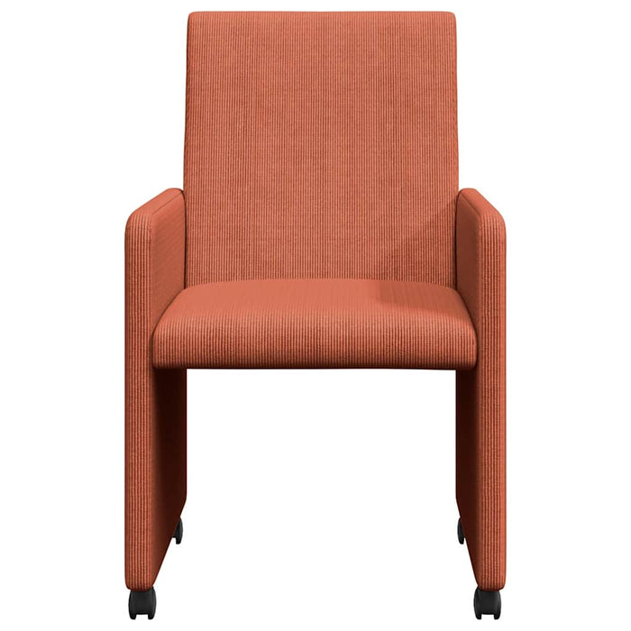 Scaune de dining cu roți 2 pcs Roșu portocalie 57 x 66 x 94 cm - WALTI WALTI