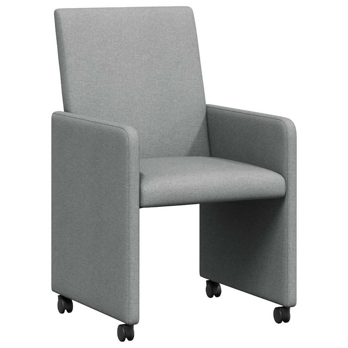Scaune de dining cu roți 2 pcs Gri deschis 57 x 66 x 94 cm - WALTI WALTI