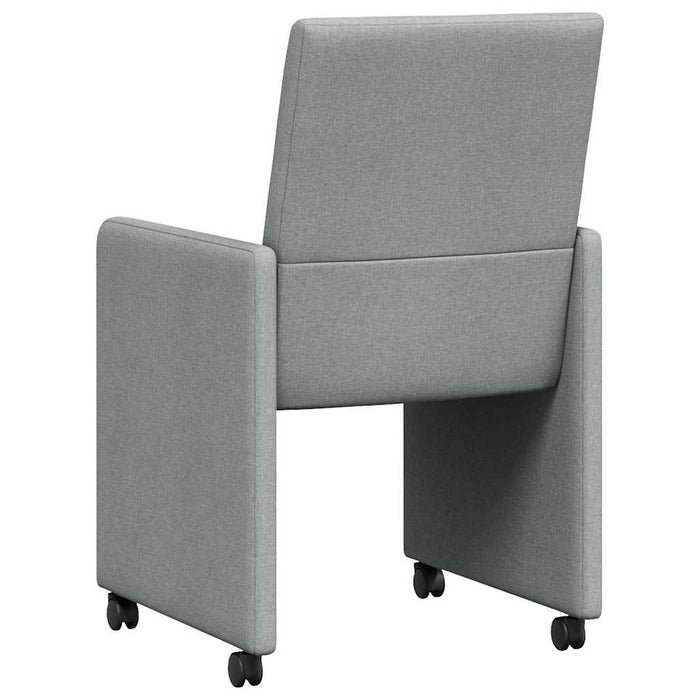 Scaune de dining cu roți 2 pcs Gri deschis 57 x 66 x 94 cm - WALTI WALTI