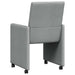 Scaune de dining cu roți 2 pcs Gri deschis 57 x 66 x 94 cm - WALTI WALTI