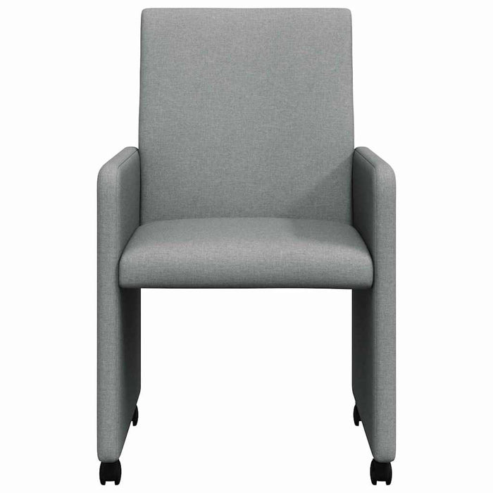 Scaune de dining cu roți 2 pcs Gri deschis 57 x 66 x 94 cm - WALTI WALTI