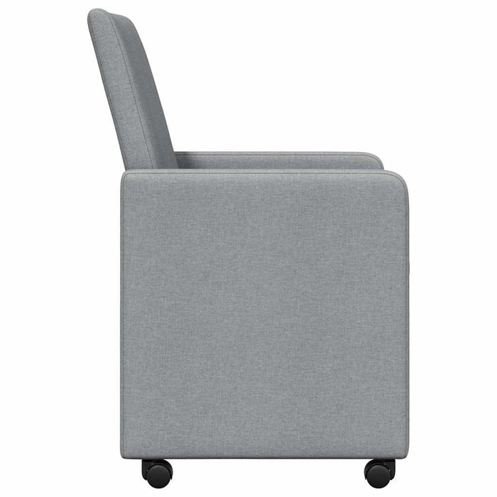 Scaune de dining cu roți 2 pcs Gri deschis 57 x 66 x 94 cm - WALTI WALTI