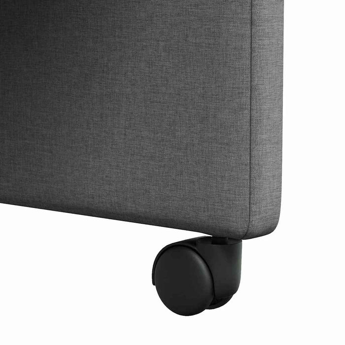 Scaune de dining cu roți 2 pcs Gri închis 57 x 66 x 94 cm - WALTI WALTI