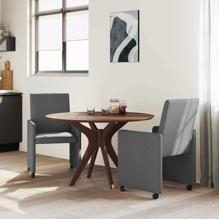 Scaune de dining cu roți 2 pcs Gri închis 57 x 66 x 94 cm - WALTI WALTI