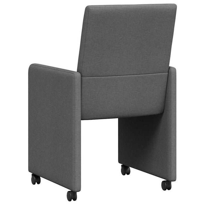 Scaune de dining cu roți 2 pcs Gri închis 57 x 66 x 94 cm - WALTI WALTI