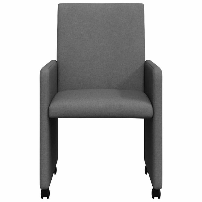 Scaune de dining cu roți 2 pcs Gri închis 57 x 66 x 94 cm - WALTI WALTI