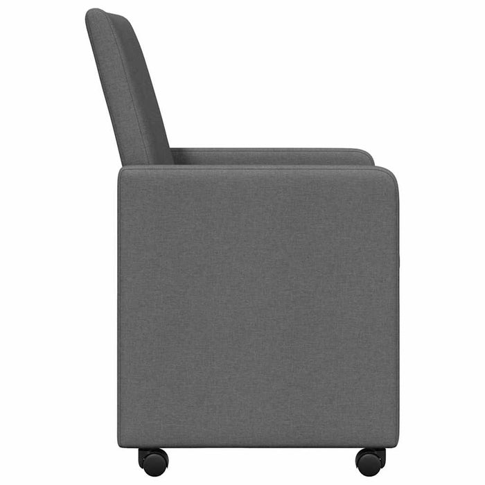 Scaune de dining cu roți 2 pcs Gri închis 57 x 66 x 94 cm - WALTI WALTI