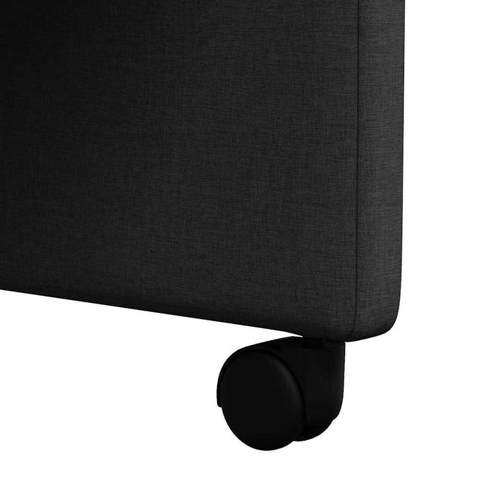 Scaune de dining cu roți 2 pcs Negru 57 x 66 x 94 cm țesătură - WALTI WALTI