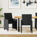 Scaune de dining cu roți 2 pcs Negru 57 x 66 x 94 cm țesătură - WALTI WALTI