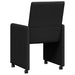 Scaune de dining cu roți 2 pcs Negru 57 x 66 x 94 cm țesătură - WALTI WALTI