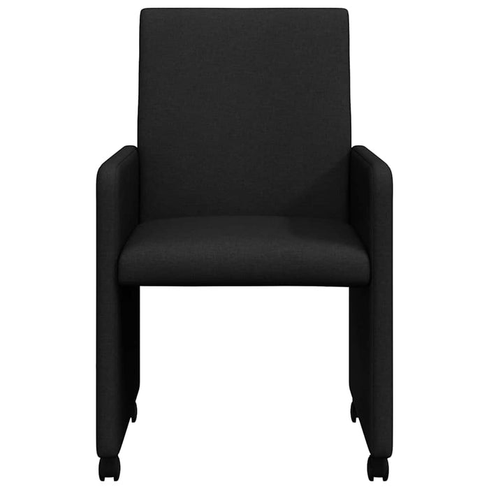 Scaune de dining cu roți 2 pcs Negru 57 x 66 x 94 cm țesătură - WALTI WALTI
