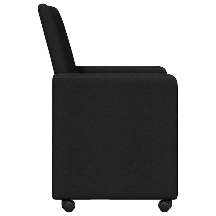 Scaune de dining cu roți 2 pcs Negru 57 x 66 x 94 cm țesătură - WALTI WALTI