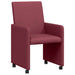 Scaune de dining cu roți 2 pcs bordo 57 x 66 x 94 cm țesătură - WALTI WALTI