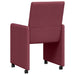 Scaune de dining cu roți 2 pcs bordo 57 x 66 x 94 cm țesătură - WALTI WALTI