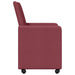 Scaune de dining cu roți 2 pcs bordo 57 x 66 x 94 cm țesătură - WALTI WALTI
