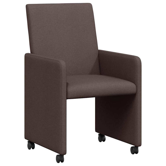 Scaune de dining cu roți 2 pcs Maro închis 57 x 66 x 94 cm - WALTI WALTI