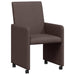 Scaune de dining cu roți 2 pcs Maro închis 57 x 66 x 94 cm - WALTI WALTI