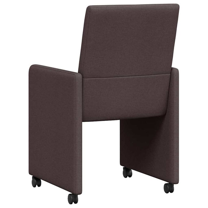 Scaune de dining cu roți 2 pcs Maro închis 57 x 66 x 94 cm - WALTI WALTI