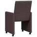 Scaune de dining cu roți 2 pcs Maro închis 57 x 66 x 94 cm - WALTI WALTI