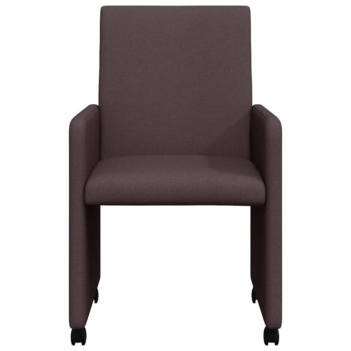 Scaune de dining cu roți 2 pcs Maro închis 57 x 66 x 94 cm - WALTI WALTI